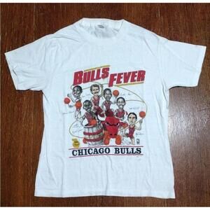 1980S 90S Chicago Bulls Fever Jordan Pippen Caricature  T-Shirt